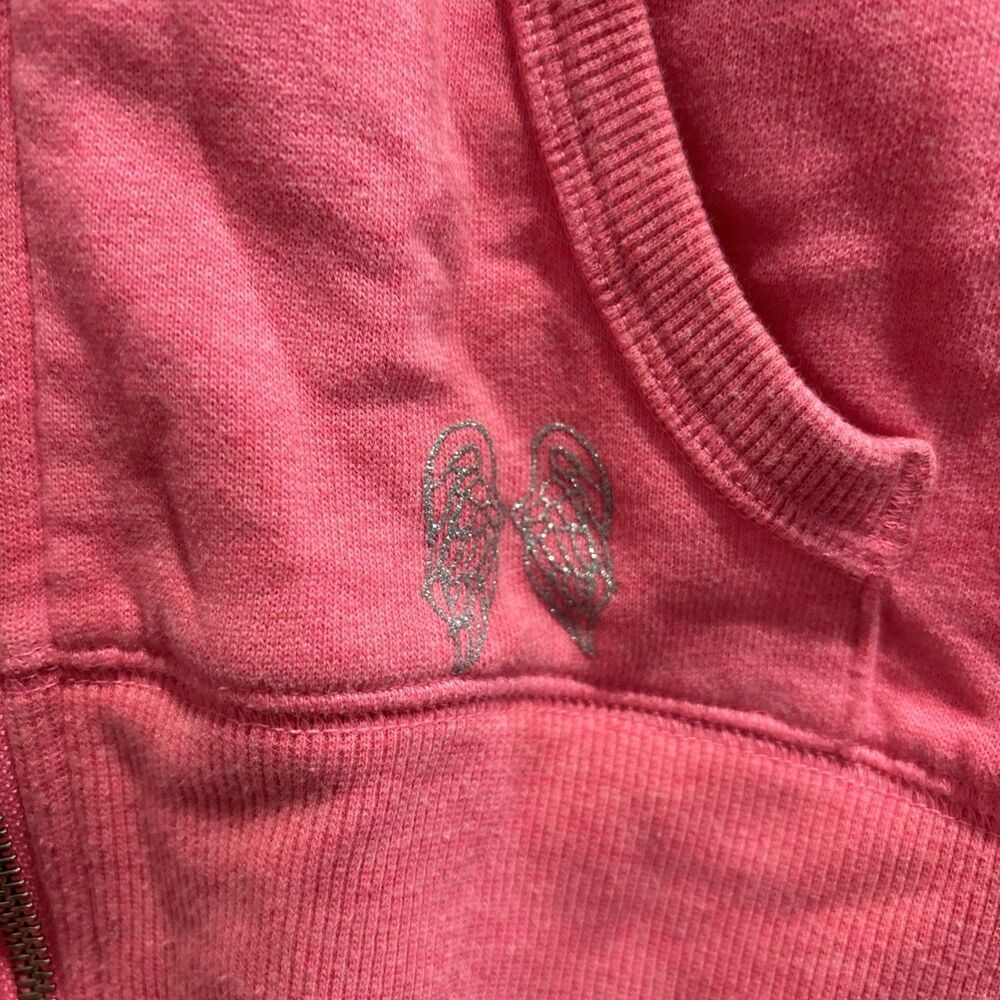 Victoria’s Secret Supermodel Essentials Angel Wing Rhinestones Pink Hoodie Small - Picture 8 of 16